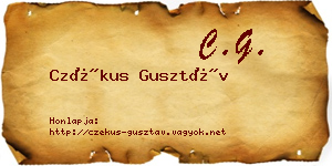 Czékus Gusztáv névjegykártya