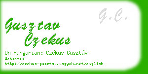 gusztav czekus business card